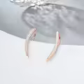 TOUPOP Sterling Silver Created Opal Ear Climbers Crawler Earrings-0-2