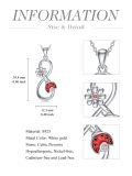 wholesale 925 Sterling Silver Red Flower and Ladybug Infinity Pendant Necklace for Women-0-3