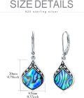 wholesale 925 Sterling Silver Abalone Shell Drop Earring for Women  4cm Long-0-5