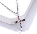 wholesale 925 Sterling Silver Baseball Cross Pendant Necklace  Sports Gifts for Men & Women-0-2