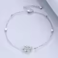 TOUPOP Sterling Silver Butterfly Anklet Adjustable Foot Chain Jewelry Gift-0-1