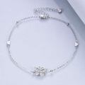 TOUPOP Sterling Silver Butterfly Anklet Adjustable Foot Chain Jewelry Gift-0-1