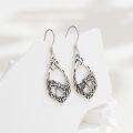 wholesale 925 Sterling Silver Dragonfly Teardrop Antique Celtic Knotwork Dangle Earrings  for Women-0-2