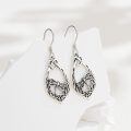 wholesale 925 Sterling Silver Dragonfly Teardrop Antique Celtic Knotwork Dangle Earrings  for Women-0-2