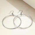 wholesale Gold Sterling Silver Rose Gold Plated Large Hoop Drop Earrings 40 mm-0-2