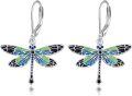 wholesale Sterling Silver Dragonfly Hummingbird Sloth Leverback Dangle Earrings Jewelry Gifts for Women-0-0