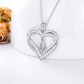 TOUPOP Sterling Silver Heart Initial A-Z Letter Pendant Necklace Gift for Women-0-4