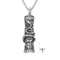 TOUPOP Sterling Silver Snake Urn Necklace For Ashes Memorial Jewelry-0-0