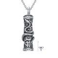 TOUPOP Sterling Silver Snake Urn Necklace For Ashes Memorial Jewelry-0-0
