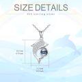 TOUPOP 925 Sterling Silver Dolphin Pendant I Love You 100 Languages Necklace-0-4