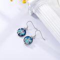 wholesale Sterling Silver Crystal Sea Turtle Dangle Earrings for Women Valentine s Day Gifts-0-30