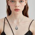 wholesale 925 Sterling Silver Mountain Moon Pendant Necklace-0-4