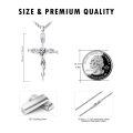 wholesale Silver Plated Copper Oxidized Silver Jesus Crucifix Rope Cross Pendant Necklace-0-4