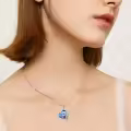 TOUPOP 925 Sterling Silver Crystal Nurse Pendant Necklace-0-2