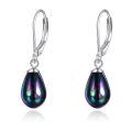wholesale 925 Sterling Silver Pink Opal Round Drop Earrings for Women Girls-0-6
