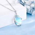 wholesale 925 Sterling Silver Blue Opalite Teardrop Pendant Necklace for Women-0-2