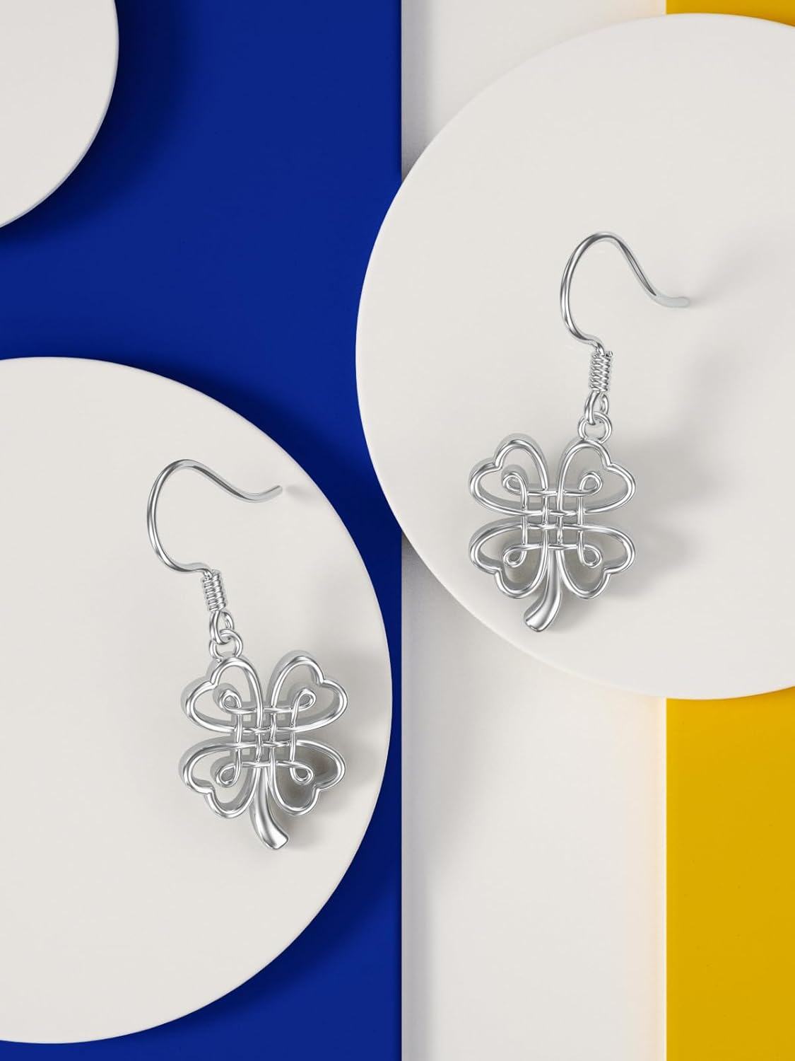 925 Sterling Silver Celtic Knot Heart Drop Earrings Luck Charm°®¶ûÀ¼ÐÒÔËÊÎÆ·ÀñÎï-0-3