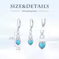 TOUPOP Sterling Silver Turquoise Dangle Teardrop Bohemian Drop Earrings-0-3