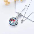TOUPOP 925 Sterling Silver Red Cardinal Necklace Urn Ashes Memorial Jewelry-0-3