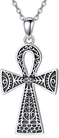 wholesale 925 Sterling Silver Ankh Pendant Necklace With Chain-Ankh Cross