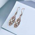 wholesale Sterling Silver Oxidized Celtic Knot Dangle Earrings Irish Vintage Good Luck Jewelry Gifts for Women Girls-0-8