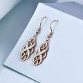 wholesale 925 Sterling Silver Celtic Knot Earrings Wholesale With Blue Inlay-0-8