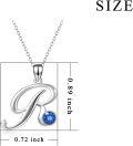 wholesale TOUPOP Christmas & Birthday Gifts: Initial Necklaces - 925 Sterling Silver Letter Pendants With Birthstone A-z -0-1
