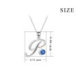 TOUPOP Sterling Silver Birthstone Initial Necklaces A-Z-0-1