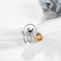 wholesale 925 Sterling Silver Halloween Ghost Pumpkin Pin Brooches for Women Girls Gifts-0-3