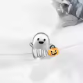wholesale 925 Sterling Silver Halloween Ghost Pumpkin Pin Brooches for Women Girls Gifts-0-3
