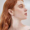 wholesale 925 Sterling Silver Dreamcatcher Rose Gold Flower Feather Drop Earrings-0-9