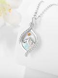 wholesale 925 Sterling Silver & Opal Mustard Seed Necklace with AAA CZ, Christian Faith Jewelry, Inspirational Gift-0-1