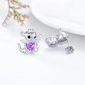 wholesale 925 Sterling Silver Birthstone Cute Dinosaur Stud Earrings for Women-0-3