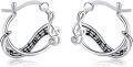 wholesale 925 Sterling Silver Music Note Treble Clef Huggie Hoop Earrings for Women Girls Gifts-0-0