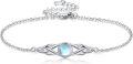wholesale Sterling Silver Moonstone Celtic Anklet Irish Knot Viking Jewelry-0-13