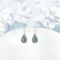 wholesale 925 Sterling Silver Abalone Shell Teardrop Filigree Dangle Earrings for Women-0-1