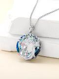 TOUPOP Sterling Silver Tree Of Life Bunny Pendant Necklaces Mother Daughter Jewelry Gifts-0-1