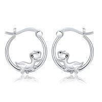 wholesale 925 Sterling Silver Cute Dinosaur Hoop Earrings-Dinosaur Hoop Earrings