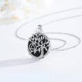 wholesale 925 Sterling Silver & Black Onyx Tree of Life Necklace Celtic Jewelry for Women Men-0-2
