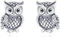 wholesale 925 Sterling Silver Owl Stud Earrings - Cute Bird  for Women-0-0