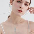 wholesale Moonstone Vintage Key Necklace 925 Sterling Silver Heart Locket Pendant-0-1