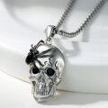 wholesale 925 Sterling Silver Gothic Spider Skull Pendant Necklace  Punk Skeleton Jewelry for Men & Women-0-5