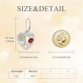 wholesale 925 Sterling Silver Ladybug Sunflower Heart Drop Earrings Gift for Women-0-4