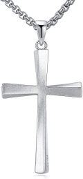 wholesale 925 Sterling Silver Origami Cross Pendant Necklace  - Religious  for Women & Men-0-0