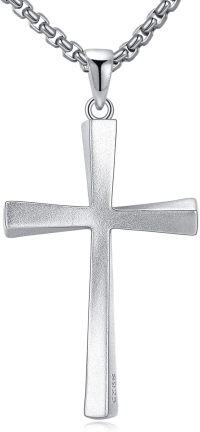 wholesale 925 Sterling Silver Origami Cross Pendant Necklace  - Religious  for Women & Men-A-Origami