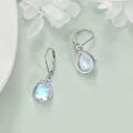 wholesale 925 Sterling Silver Blue Opalite Floral Vine Drop Leverback Earrings-0-4