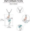 wholesale 925 Sterling Silver Dragonfly Cross Pendant Necklace with Rose and Leaf Accents for Women Girls Gifts 45cm Chain Length-0-2