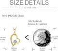 wholesale 14K Gold Heart Necklace - Simple Elegant Design, Perfect Gift for Women, Daily Wear, Party & Office, 24.3x14.3mm-0-3