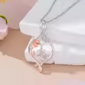 TOUPOP 925 Sterling Silver Rose Heart Infinity Necklace Butterfly Jewelry Gifts-0-3