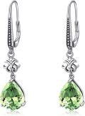 wholesale Sterling Silver Vintage Filigree Cubic Zirconia Teardrop Dangle Earrings-0-0